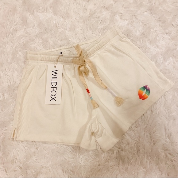 ✨ 3/$20 WILDFOX Miami pride shorts in vanilla - Picture 3 of 5